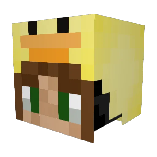 Isabellatrb Minecraft avatar head, 3D render