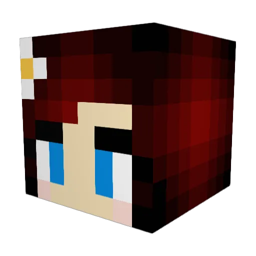 Isacorn Minecraft avatar head, 3D render