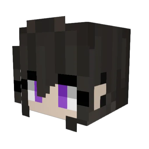 IsadoraL06 Minecraft avatar head, 3D render