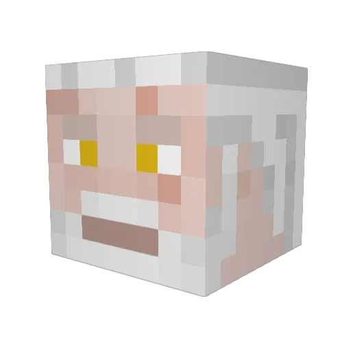 Isadorious Minecraft avatar head, 3D render