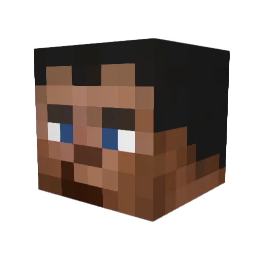 Isak Minecraft avatar head, 3D render