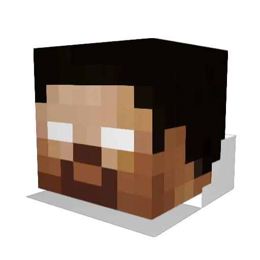 Isakivoro Minecraft avatar head, 3D render