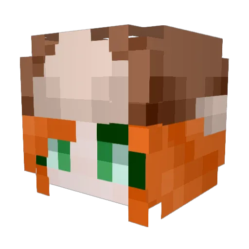 Isanani15 Minecraft avatar head, 3D render