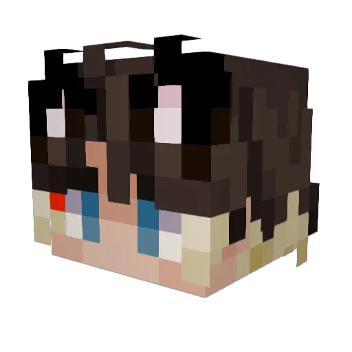 Isanaut Minecraft avatar head, 3D render