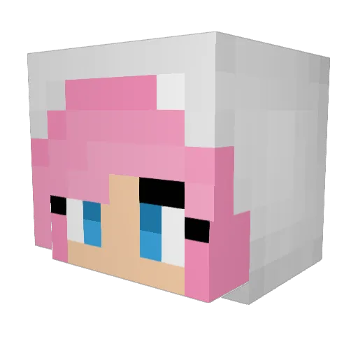 Isannaa Minecraft avatar head, 3D render