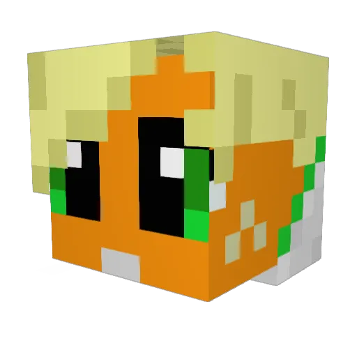 Isaphira Minecraft avatar head, 3D render