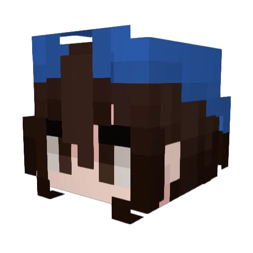 Isapropanol Minecraft avatar head, 3D render