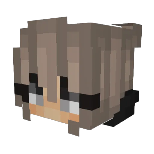 Isarentenaar Minecraft avatar head, 3D render
