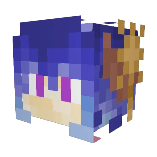Isarick Minecraft avatar head, 3D render