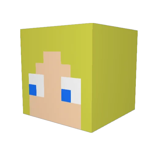 Isawuff Minecraft avatar head, 3D render