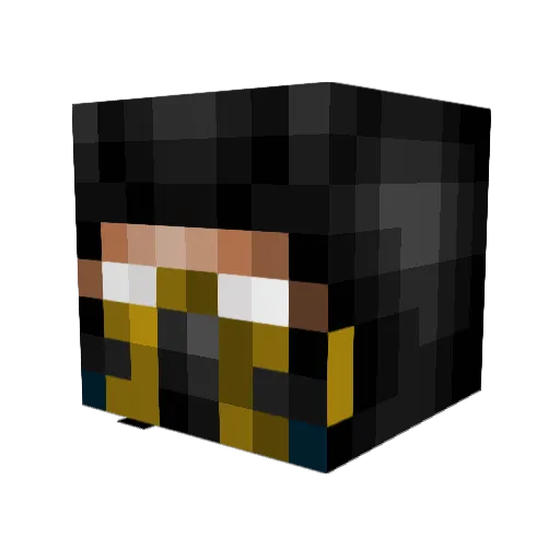 Isaxy Minecraft avatar head, 3D render