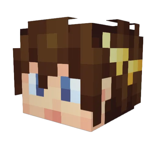 Isayonce Minecraft avatar head, 3D render