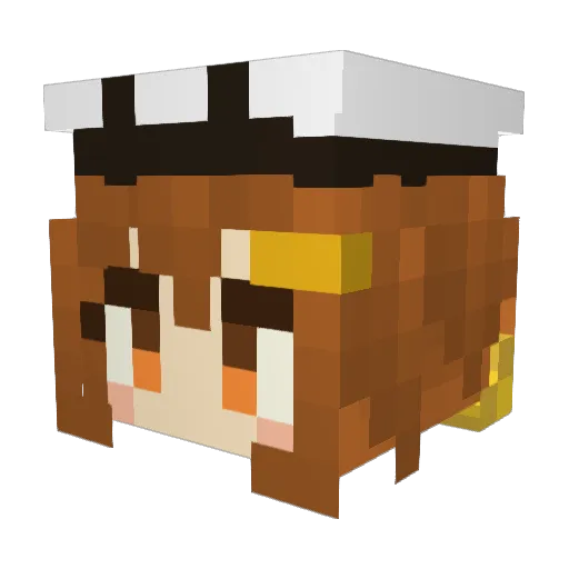 Isayu Minecraft avatar head, 3D render