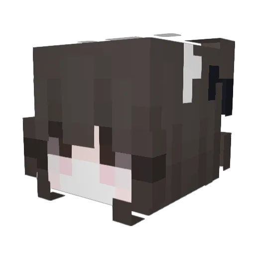 Isazinha Minecraft avatar head, 3D render