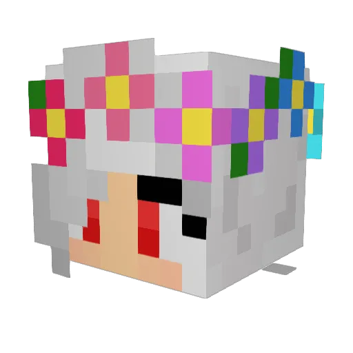 Isbatzz Minecraft avatar head, 3D render