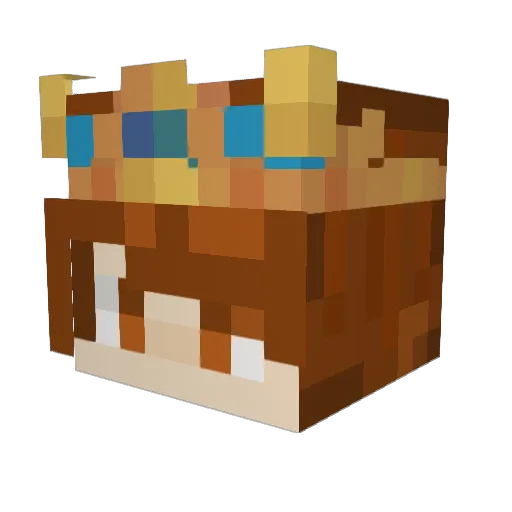 Isbrg Minecraft avatar head, 3D render