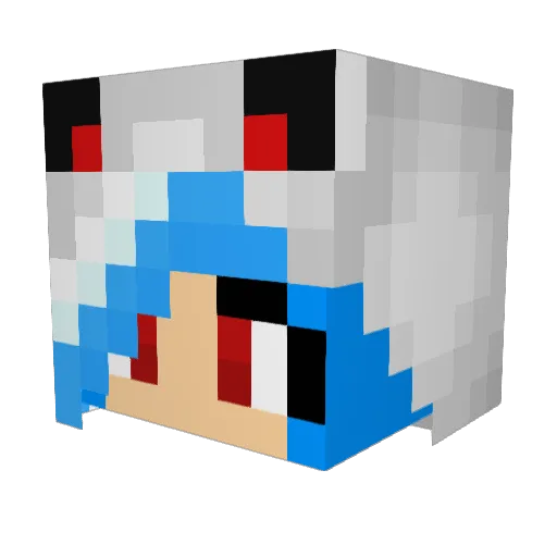 Iscarii Minecraft avatar head, 3D render