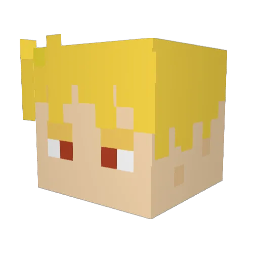 Iscazz Minecraft avatar head, 3D render