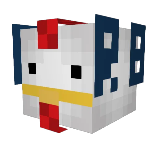 Isebos Minecraft avatar head, 3D render