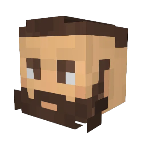 Isebrander Minecraft avatar head, 3D render