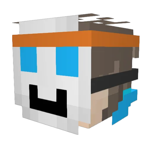 IseeDe4th Minecraft avatar head, 3D render