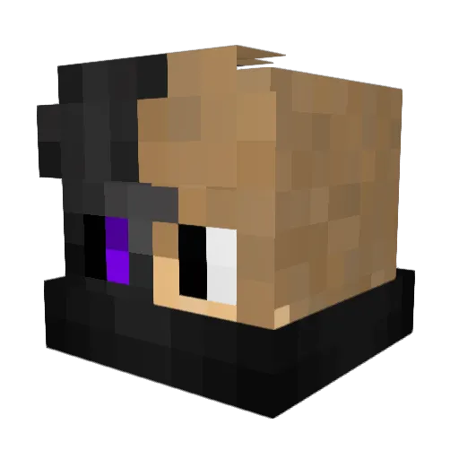 IseeKa Minecraft avatar head, 3D render
