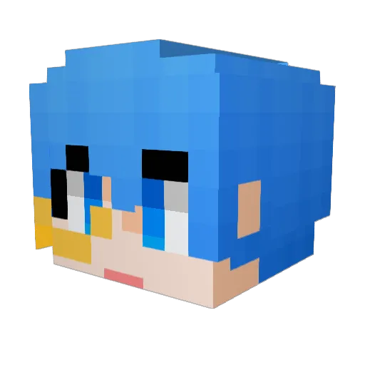 Iseha Minecraft avatar head, 3D render