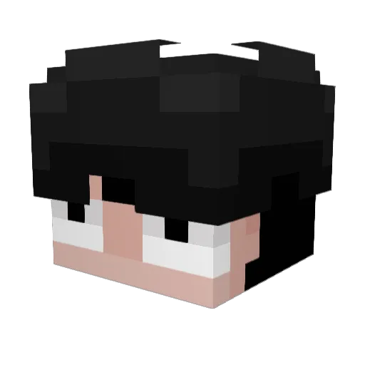 Iseishin Minecraft avatar head, 3D render