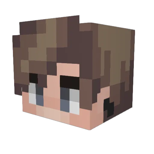 Iselciour Minecraft avatar head, 3D render