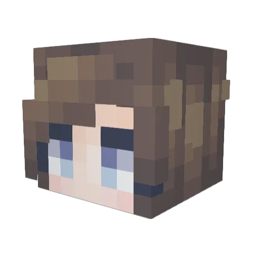 Iseut Minecraft avatar head, 3D render