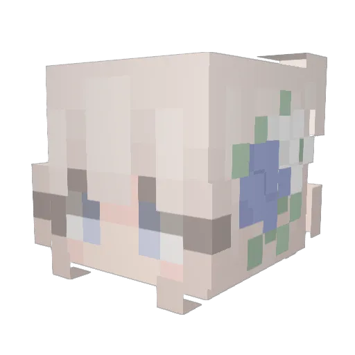 Ishaly Minecraft avatar head, 3D render