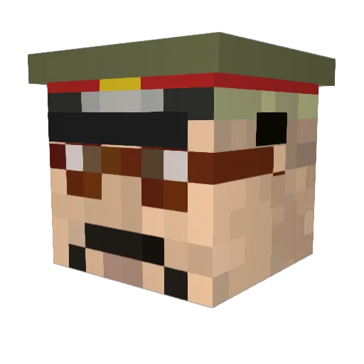 IshanHira Minecraft avatar head, 3D render