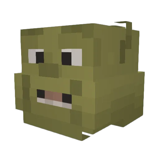 IshaqKK Minecraft avatar head, 3D render