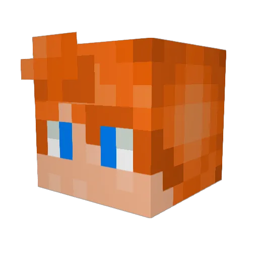 Ishi_Mahou Minecraft avatar head, 3D render
