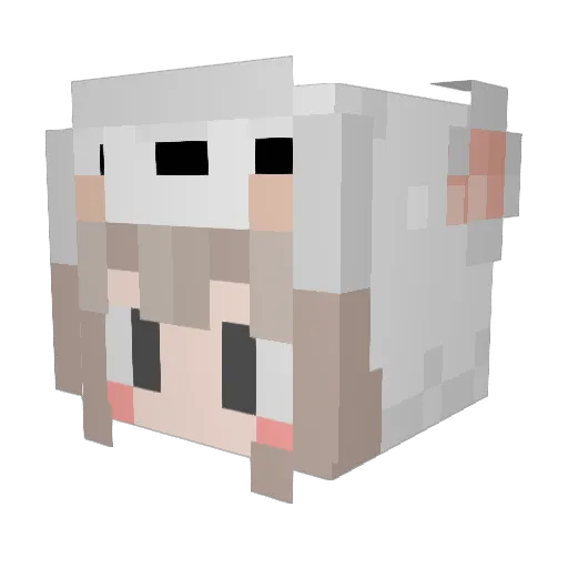 Ishiii_ Minecraft avatar head, 3D render
