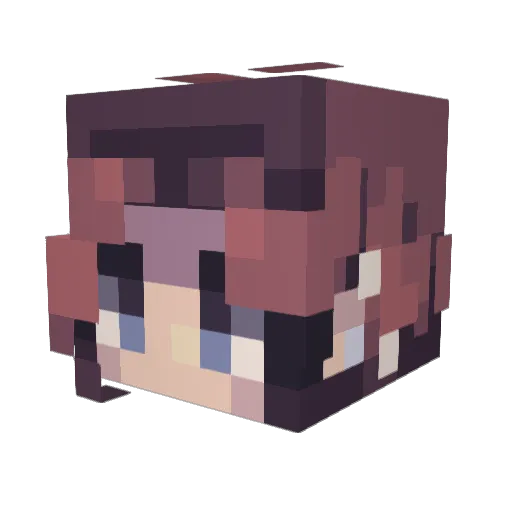 Ishiiio Minecraft avatar head, 3D render