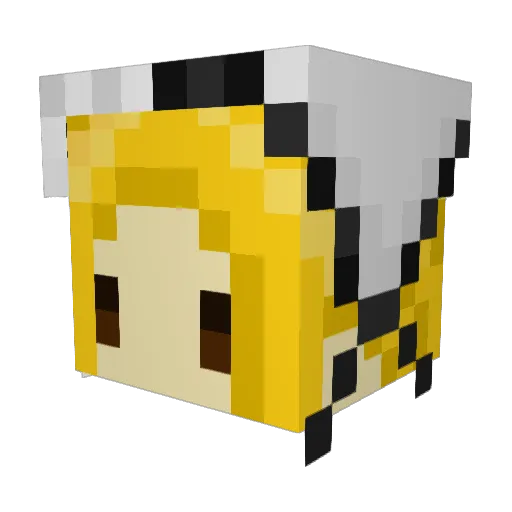 Ishimari Minecraft avatar head, 3D render