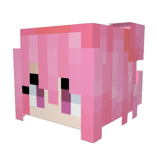 Ishioo Minecraft avatar head, 3D render