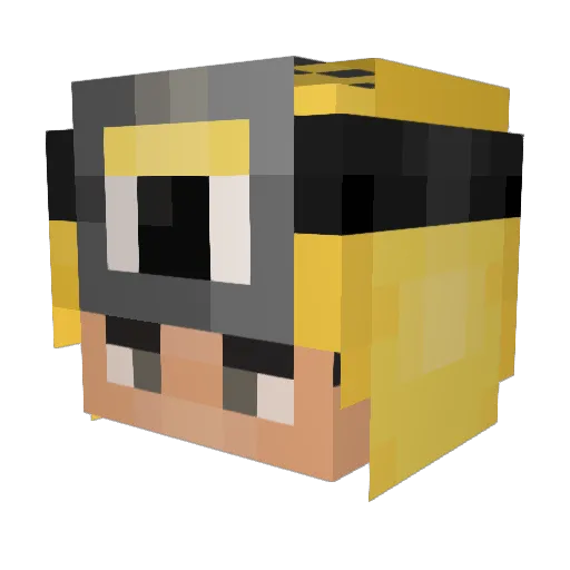 Ishkena Minecraft avatar head, 3D render