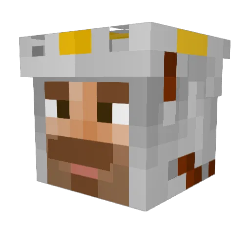 Ishmayu Minecraft avatar head, 3D render