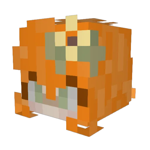 Ishmol Minecraft avatar head, 3D render