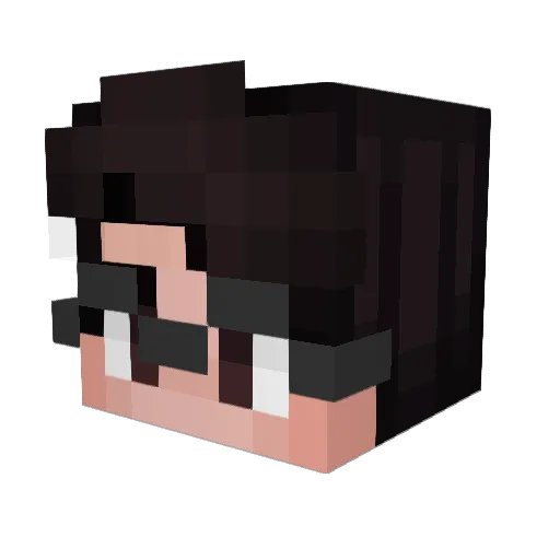 Ishrak Minecraft avatar head, 3D render