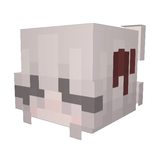 Isibaing Minecraft avatar head, 3D render