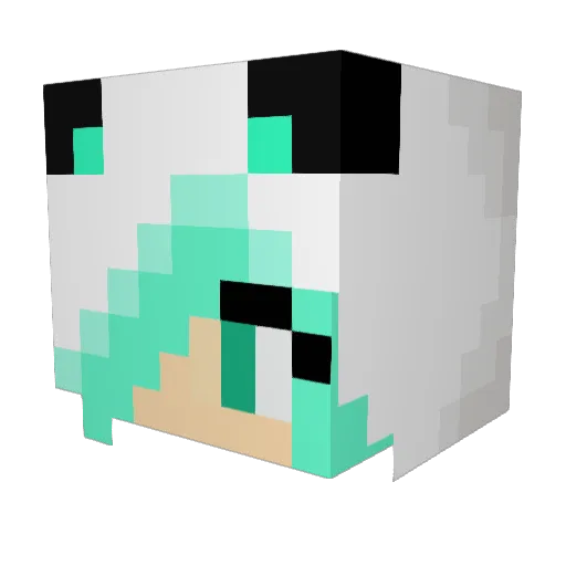 Isildura Minecraft avatar head, 3D render