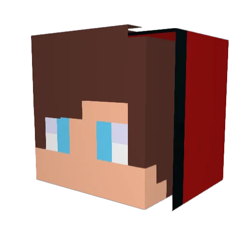 Isiqust Minecraft avatar head, 3D render
