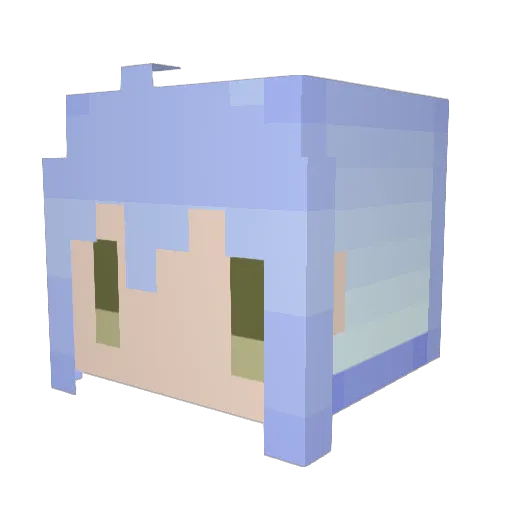 IsirFin Minecraft avatar head, 3D render