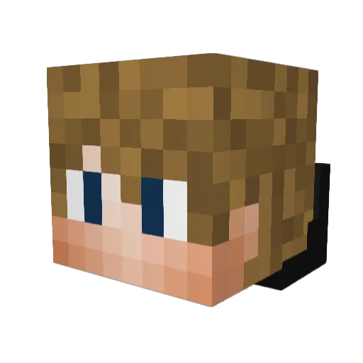 Isis4K Minecraft avatar head, 3D render