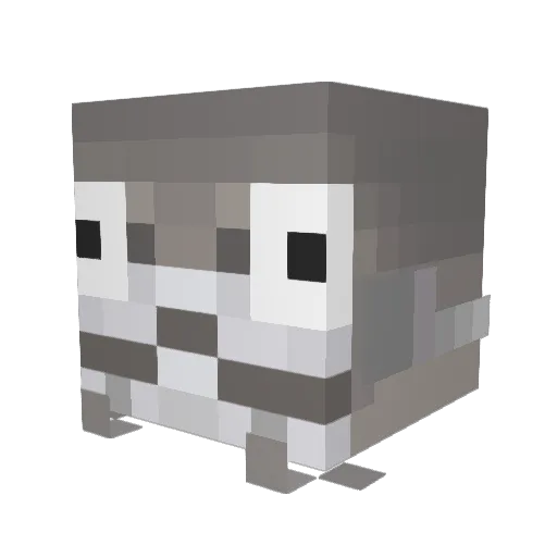 Isit_Ghost Minecraft avatar head, 3D render