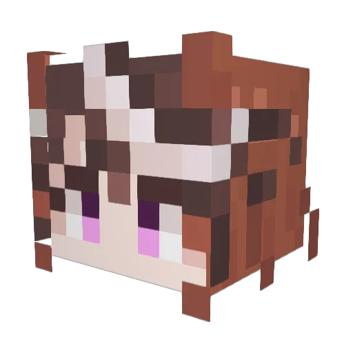 IskaES Minecraft avatar head, 3D render