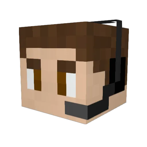 Iskanid Minecraft avatar head, 3D render